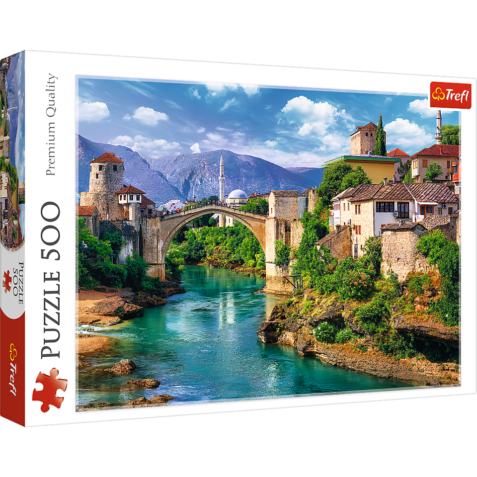 500 Piece Jigsaw Puzzles, Old Bridge in Mostar, Bosnia Herzegovina Puzzle, - $33.74