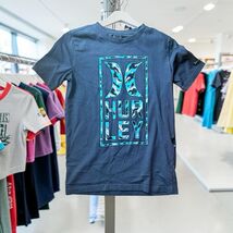 Hurley Boys Graphic Tee Size Medium Navy Blue Logo Shirt Short Sleeve Co... - $14.84