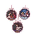 KURT ADLER SET OF 3 NUTCRACKER SUITE SHADOW BOX DISC CHRISTMAS ORNAMENTS... - $68.12 CAD
