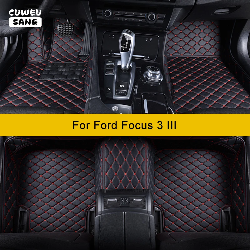 CUWEUSANG Custom Car Floor Mats For Ford Focus III 3 Auto Accessories Foot - £66.17 GBP