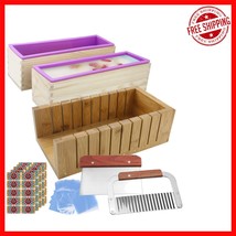 Professional 2-Piece Silicone Soap Molds and Stainless Steel Cutter Set ... - $62.07
