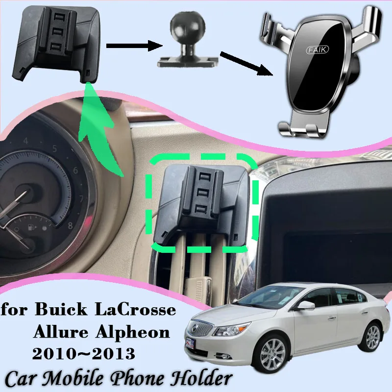 Hone holder for buick lacrosse allure alpheon 2010 2013 360 degree rotating gps gravity thumb200