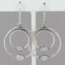 RARE Pandora Sterling Moonstone COMPOSE Interchangeable Earring Charms w/ Wires - £54.98 GBP