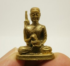 Sivali Thai mini brass amulet statue figurine phra sivalee close disciple of lor - £23.48 GBP