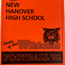 New Hanover High School Football '92 Magazine Wildcats Wilmington NC - $15.95