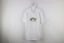 Vintage Oakley Factory Pilot Mens 2XL Spell Out Hydrolix Goggles T-Shirt White - £32.10 GBP