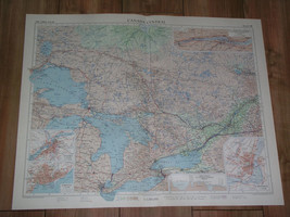 1957 Vintage Map Of Ontario Toronto Quebec Canada / Scale 1:2,500,000 - £33.61 GBP