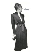 1940s Suit Open Front Sweater Jacket & Wide Rib Skirt - Knit pattern (PDF 0683) - $3.75