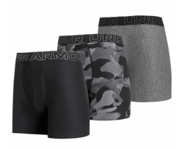 Under Armour Underwear Tech Print 6Inch 3P Men&#39;s Underwear Pants NWT 1383879-001 - £49.56 GBP