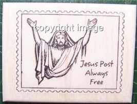 New Mounted Rubber Art STAMP-JESUS Postage Stamp - $5.10