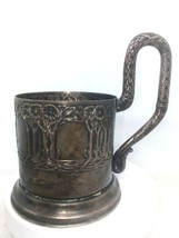 Vintage Russian Soviet Collectible Cup Holder Melchior Podstakannik Signed 1937 - £66.55 GBP