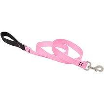 Dog Leash by Lupine in 1&quot; Wide Pink 6-Foot Long with Padded Handle - $25.02