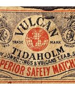 Vulcan Tidaholm Superior Safety Matches Empty Box Sweden Antique E22 - $367.78 MXN