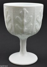 FTD Milk Glass Leaf Pattern Footed Compote Planter 4.375&quot; Wide Collectible Decor - £8.40 GBP