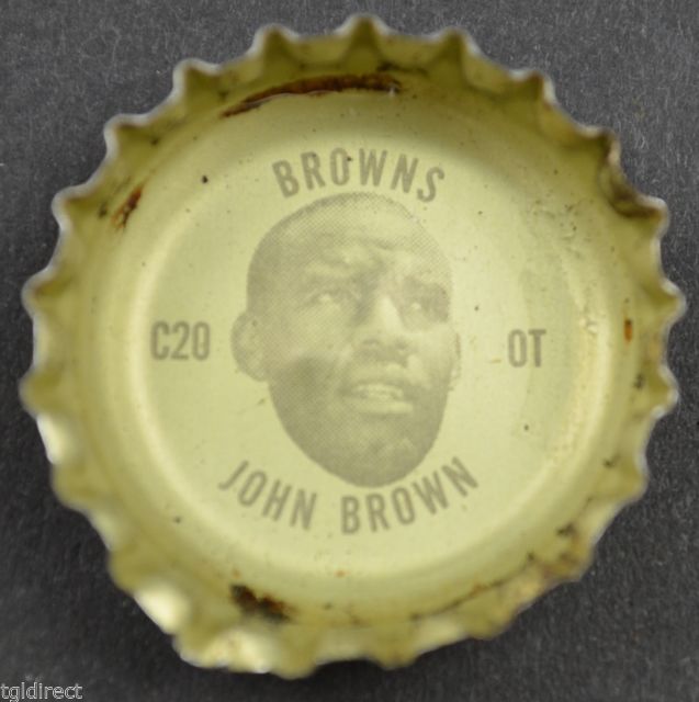 Vintage Coca Cola NFL Bottle Cap Cleveland Browns John Brown Coke King Size Soda - £5.44 GBP