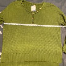 Mountain Valley Trading Button V-neck Sweater Green Large NWT image 4