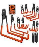 Garage Hooks 12 Pack Wall Storage Hooks with 2 Extension Cord Storage St... - £35.65 GBP