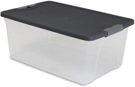 Small Latching, 15 Quart Homz Snaplock Clear Storage Bin With Lid. - £47.10 GBP