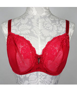 Victoria’s Secret Romantic Red Lace Jacquard Underwire Demi Bra 36DD 36 DD - £31.15 GBP