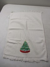 Vintage Cotton Christmas Tree Kitchen Hand Dish Towel - £14.00 GBP