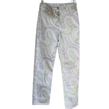 Wilfred Free Vera Pants Size 0 Green Gray Swirl Printed Cotton Stretch Twill - £20.99 GBP