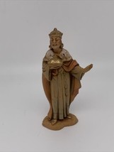 Vintage Depose Italy Wiseman Crown Gold Box Robe Figurine NATIVITY 1983 - £27.65 GBP