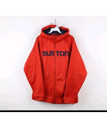 Vintage Y2K Burton Snowboards Mens Large Spell Out Full Zip Hoodie - $52.13 CAD