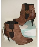 DONALD J PLINER SUSIE Women&#39;s SPAIN Brown Leather Dress Fashion Ankle Bo... - £55.46 GBP