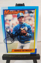 Harold Reynolds Signed Autographed 1990 Topps Baseball Card #161 Mariners Auto - $10.23