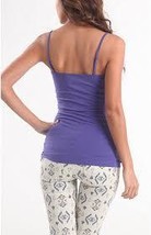WOMENS/JRS NOLLIE CAMI TANK TOP ADJUSTABLE STRAPS SOLID PURPLE NEW $13 - $9.99