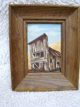 Decorative Wood Desert Saloon Wall Hanging Signed Grun, Collectible Home... - $15.99