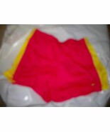 WOMENS NIKE ELITE SOCCER SHORTS ELASTIC DRAWSTRING WAIST HOT PINK/YELLOW... - $360.94 MXN