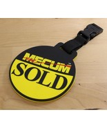 Mecum Auto Auction Yellow SOLD SIGN Luggage Tag Paddle RARE - $370.97 MXN