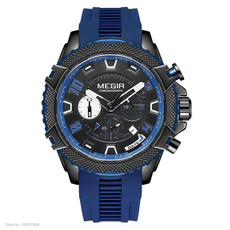MEGIR  for Men Fashion    Waterproof Wristwatch with Calendar Date 24-hour Displ - £93.59 GBP