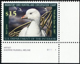 RW73, Mint NH XF/Superb $15 Duck Stamp - PFC Graded 95 Certificate * Stu... - £50.90 GBP