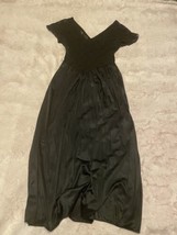 womens vintage Nylon lingerie sleepwear Gown Black Medium USA - £27.77 GBP