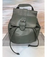 Wild Fable 9&quot; Army Olive Green Backpack Purse Mini Flap Faux Leather - $18.80