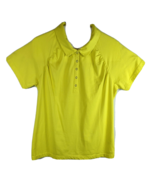 Cabelas Yellow Womens Polo XL 1/2 Button Collared Shirt - £15.13 GBP