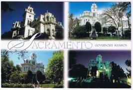 California Postcard Sacramento Governors Mansion Four Views - $3.95