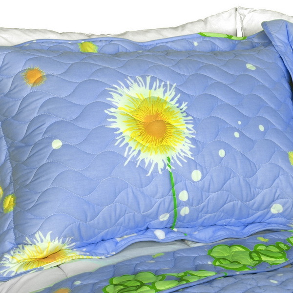 [Dandelion Dancing Night] 3PC Quilt Set (Full/Queen Size)