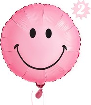  Pink Smile Balloons 2 pc Birthday Party Decorations Bachelorette Baby S - £17.56 GBP