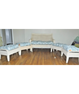Pier 1 Ivory Wicker Sofa/Settee and Ottoman Patio Set ~ ranjacuj - $981.67 CAD