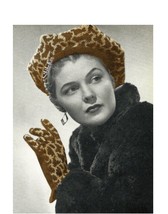 1940s Glamorous Leopard Print Hat and Gloves, 2 Vintage Knit patterns (PDF 5345) - £2.93 GBP