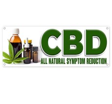 CBD OIL ALL NATURAL CLEARANCE BANNER Advertising Vinyl  Flag Sign INV - $19.22