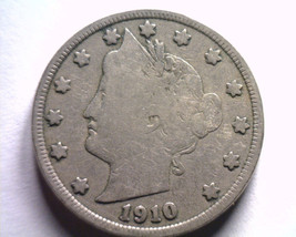 1910 Liberty Nickel Very Good / Fine VG/F Nice Original Coin Bobs Coins 99c Ship - £3.79 GBP