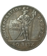 1812 Kanton Waadt 40 Batz - Schweizerische Eidgenossenschaft Kantonale E... - $18.55 CAD