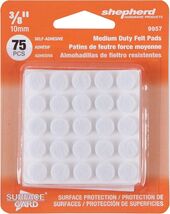 Hardware 9957 3/8-Inch Self-Adhesive Felt Furniture Pads, 75-Pack, White - $10.67