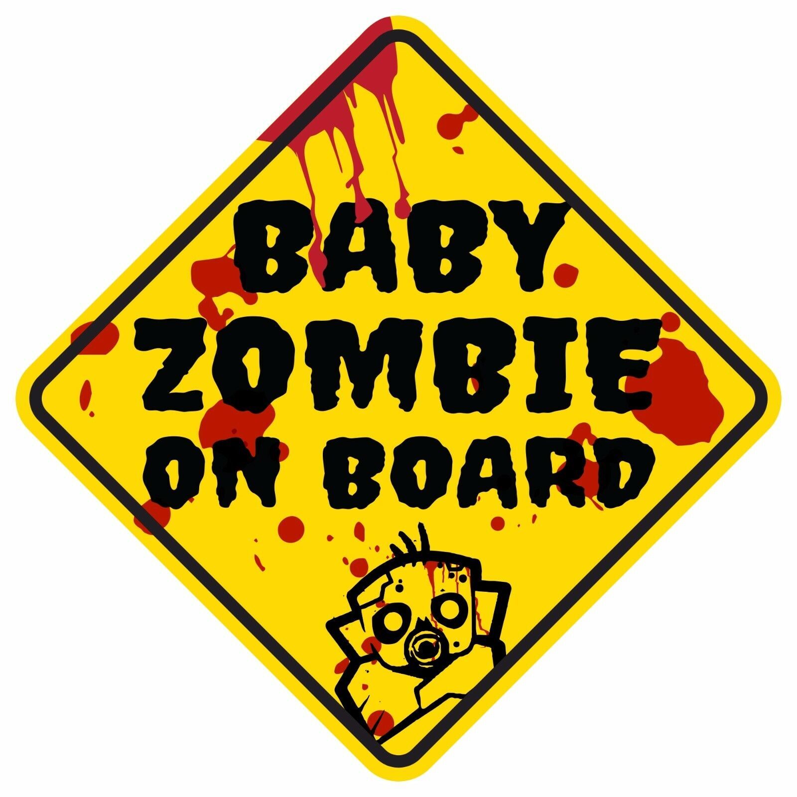 Bambino Zombie Su Tavola Adesivo Divertente Auto Novità Decalcomania Fin... - $3.17