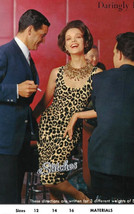 1960s Knit Pattern Leopard Print Sheath Scoop Neck Dress-pattern PDF 3738 - $3.75