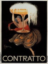 4190.Contratto.woman holding large goblet with wine.POSTER.Home Office art n - £13.65 GBP+